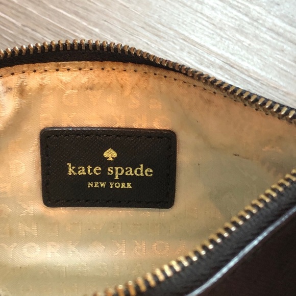 Kate Spade Bee Mika’s Pond Black Saffiano Leather Wristlet/Wallet - Picture 7 of 10